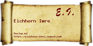 Eichhorn Imre névjegykártya